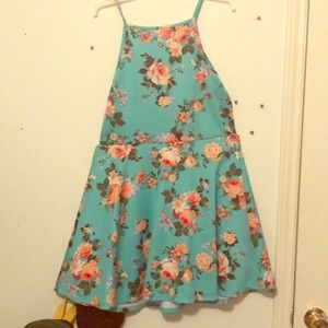 Nice barely used flowery teal dress
